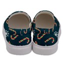 Christmas Seamless Pattern With Candies Snowflakes Men s Canvas Slip Ons View4