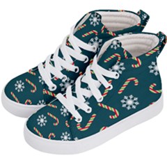 Christmas Seamless Pattern With Candies Snowflakes Kids  Hi-top Skate Sneakers by Ket1n9