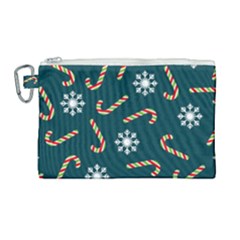 Christmas Seamless Pattern With Candies Snowflakes Canvas Cosmetic Bag (large) by Ket1n9