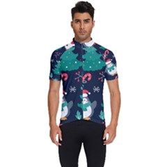 Colorful Funny Christmas Pattern Men s Short Sleeve Cycling Jersey by Ket1n9