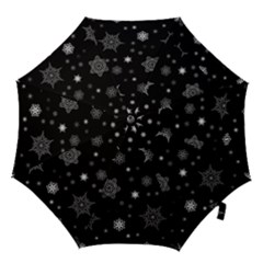 Christmas Snowflake Seamless Pattern With Tiled Falling Snow Hook Handle Umbrellas (small) by Ket1n9