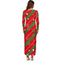 Christmas Paper Star Texture Long Sleeve Longline Maxi Dress View4