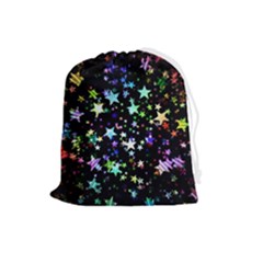 Christmas Star Gloss Lights Light Drawstring Pouch (large) by Ket1n9