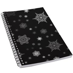 Christmas Snowflake Seamless Pattern With Tiled Falling Snow 5 5  X 8 5  Notebook by Ket1n9