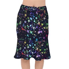 Christmas Star Gloss Lights Light Short Mermaid Skirt by Ket1n9