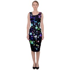 Christmas Star Gloss Lights Light Sleeveless Pencil Dress by Ket1n9