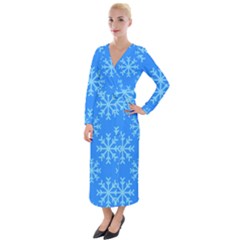 Holiday Celebration Decoration Background Christmas Velvet Maxi Wrap Dress by Ket1n9