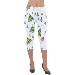 Christmas-santa-claus-decoration Lightweight Velour Capri Leggings  by Ket1n9