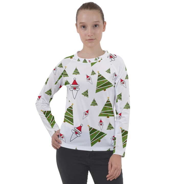 Christmas-santa-claus-decoration Women s Long Sleeve Raglan T-Shirt