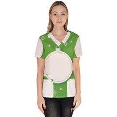 Christmas-bauble-ball Women s V-neck Scrub Top by Ket1n9