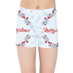 Merry-christmas-christmas-greeting Kids  Sports Shorts by Ket1n9