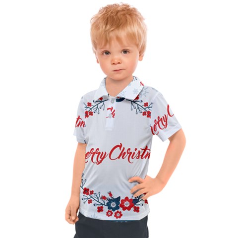 Merry-christmas-christmas-greeting Kids  Polo T-shirt by Ket1n9