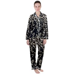 Christmas-bokeh-lights-background Women s Long Sleeve Satin Pajamas Set	 by Ket1n9