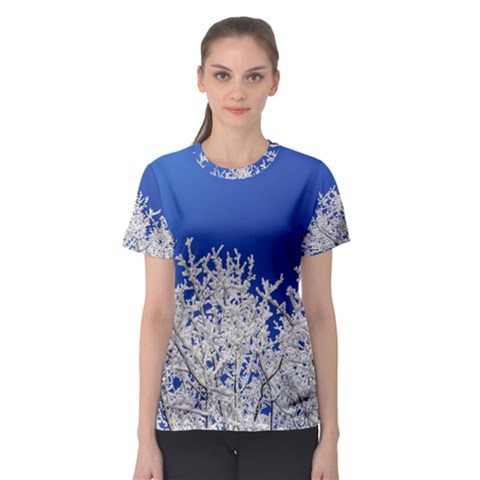 Crown-aesthetic-branches-hoarfrost- Women s Sport Mesh T-shirt by Ket1n9