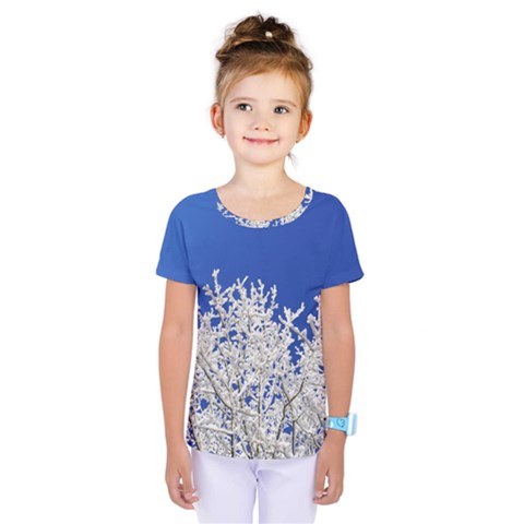 Crown-aesthetic-branches-hoarfrost- Kids  One Piece T-shirt by Ket1n9