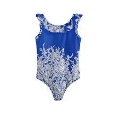 Crown-aesthetic-branches-hoarfrost- Kids  Frill Swimsuit by Ket1n9