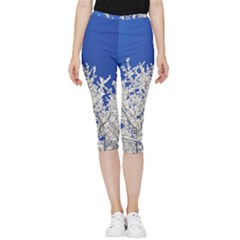 Crown-aesthetic-branches-hoarfrost- Inside Out Lightweight Velour Capri Leggings  by Ket1n9