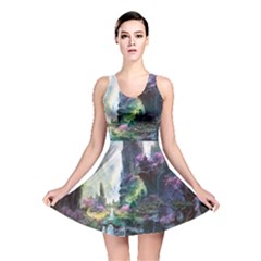 Fantastic World Fantasy Painting Reversible Skater Dress by Ket1n9