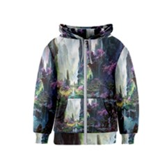 Fantastic World Fantasy Painting Kids  Zipper Hoodie by Ket1n9