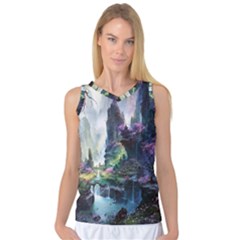 Fantastic World Fantasy Painting Women s Basketball Tank Top by Ket1n9