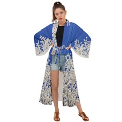 Crown-aesthetic-branches-hoarfrost- Maxi Kimono by Ket1n9