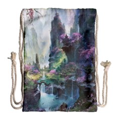 Fantastic World Fantasy Painting Drawstring Bag (large) by Ket1n9