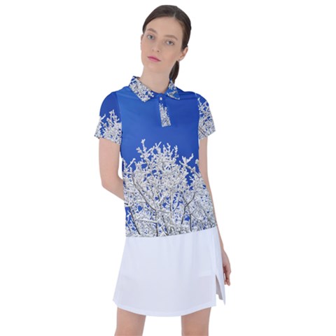 Crown-aesthetic-branches-hoarfrost- Women s Polo T-shirt by Ket1n9