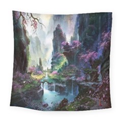 Fantastic World Fantasy Painting Square Tapestry (large) by Ket1n9