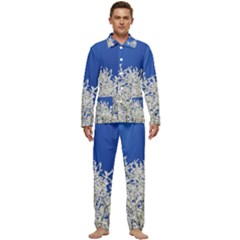 Crown-aesthetic-branches-hoarfrost- Men s Long Sleeve Velvet Pocket Pajamas Set by Ket1n9