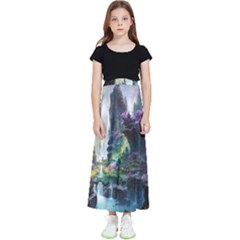 Fantastic World Fantasy Painting Kids  Flared Maxi Skirt by Ket1n9