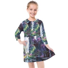 Fantastic World Fantasy Painting Kids  Quarter Sleeve Shirt Dress