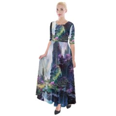 Fantastic World Fantasy Painting Half Sleeves Maxi Dress by Ket1n9