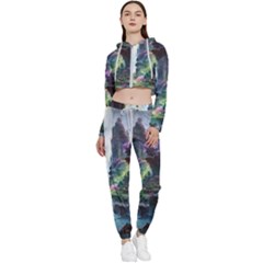 Fantastic World Fantasy Painting Cropped Zip Up Lounge Set by Ket1n9