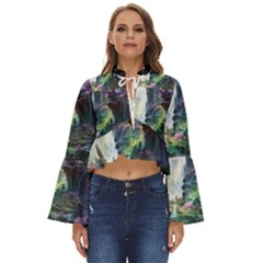 Fantastic World Fantasy Painting Boho Long Bell Sleeve Top by Ket1n9