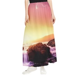 California-sea-ocean-pacific Maxi Chiffon Skirt by Ket1n9