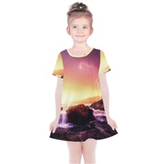 California-sea-ocean-pacific Kids  Simple Cotton Dress by Ket1n9