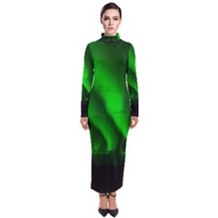 Aurora-borealis-northern-lights- Turtleneck Maxi Dress by Ket1n9