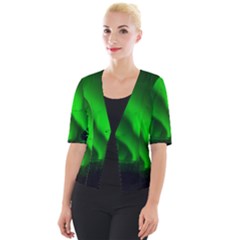 Aurora-borealis-northern-lights- Cropped Button Cardigan by Ket1n9