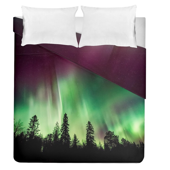 Aurora-borealis-northern-lights Duvet Cover Double Side (Queen Size)