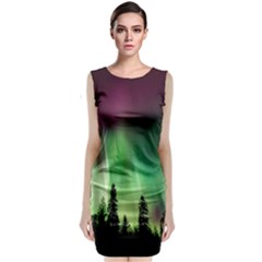 Aurora-borealis-northern-lights Classic Sleeveless Midi Dress by Ket1n9