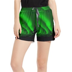 Aurora-borealis-northern-lights- Women s Runner Shorts by Ket1n9