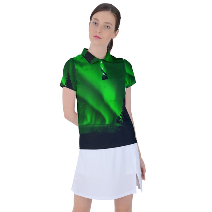 Aurora-borealis-northern-lights- Women s Polo T-Shirt