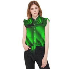 Aurora-borealis-northern-lights- Frill Detail Shirt by Ket1n9