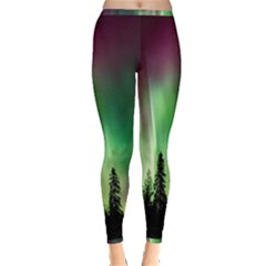 Aurora-borealis-northern-lights Inside Out Leggings by Ket1n9