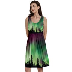 Aurora-borealis-northern-lights Classic Skater Dress by Ket1n9