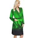 Aurora-borealis-northern-lights- Long Sleeve Velvet Robe View3