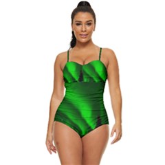 Aurora-borealis-northern-lights- Retro Full Coverage Swimsuit by Ket1n9