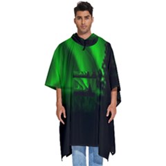 Aurora-borealis-northern-lights- Men s Hooded Rain Ponchos by Ket1n9