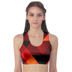 Abstract Triangle Wallpaper Fitness Sports Bra by Ket1n9