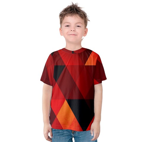 Abstract Triangle Wallpaper Kids  Cotton T-shirt by Ket1n9